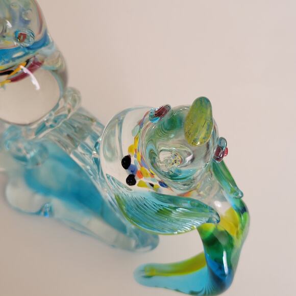 Vintage Hand Blown Tropical Bird Parrots Cockatoos on the branch Murano Style - Picture 14 of 16